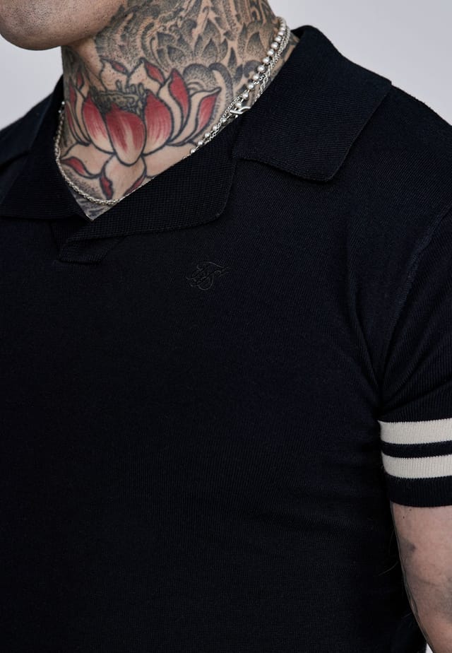 SikSilk SikSilk Men's Tournament Revere Polo in Black - 2