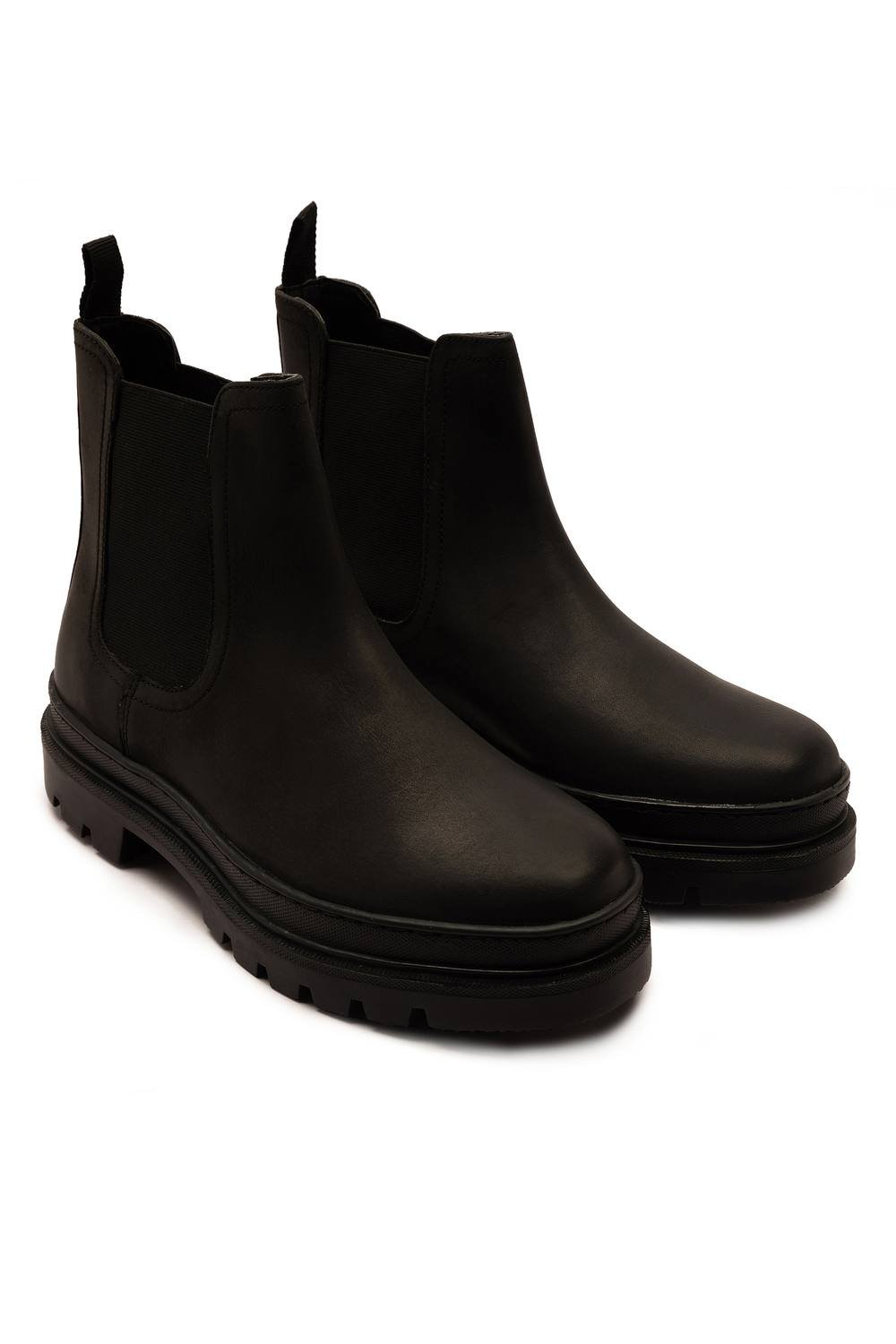 Off the Hook Off the Hook Men's Harrison Leather Chelsea Boots in Black - 3