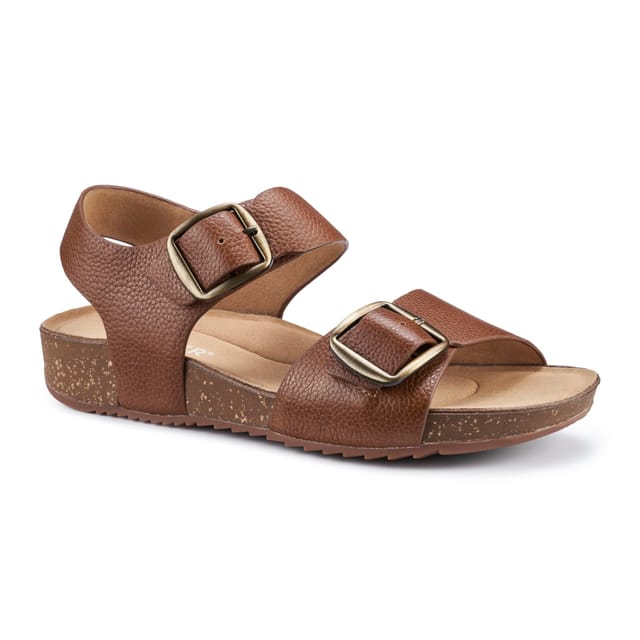Hotter Hotter Women's Extra Wide 'Tourist II' Cork Wedge Sandals in Tan - 2
