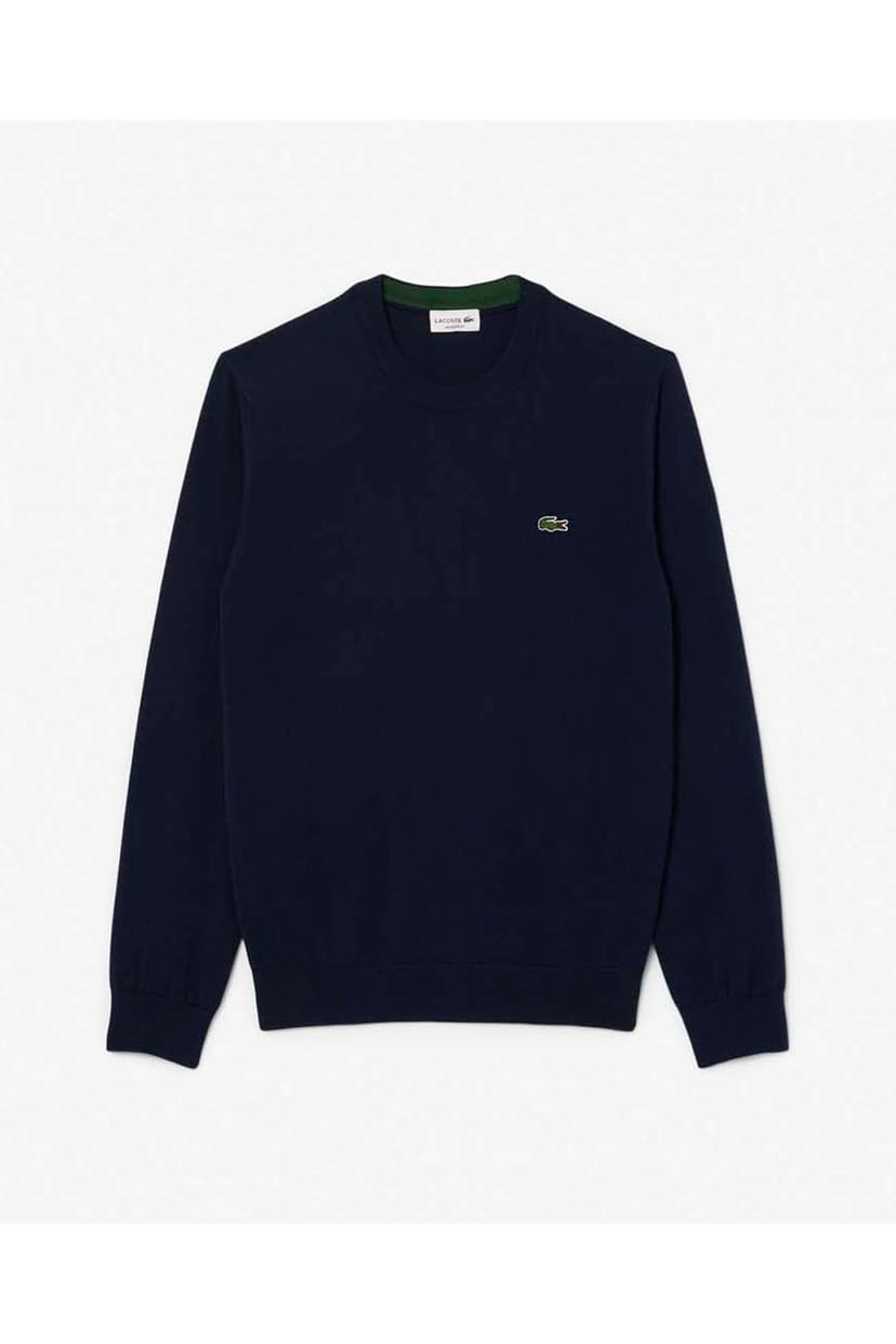 Lacoste Lacoste Men's Crew Neck Knit Jumper Navy - 1