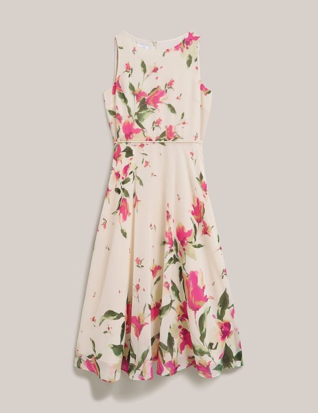 Hobbs London Hobbs London Women's Carly A-Line Midi Dress in Cream - 2