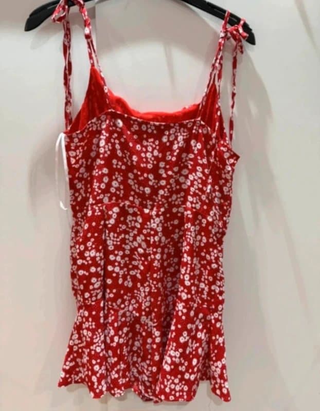 Bershka Bershka floral mini strappy playsuit
