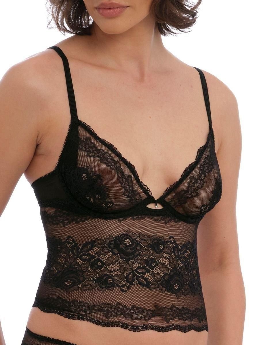 Wacoal Wacoal Women's Ravissant Longline Bralette in Black - 4