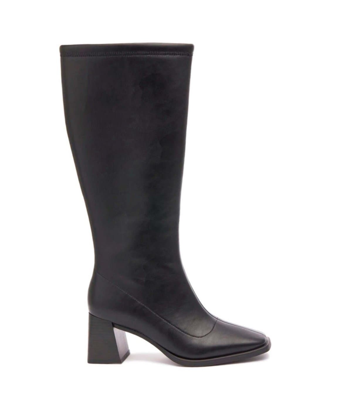 London Rebel London Rebel Black Faux Leather Knee High Boots