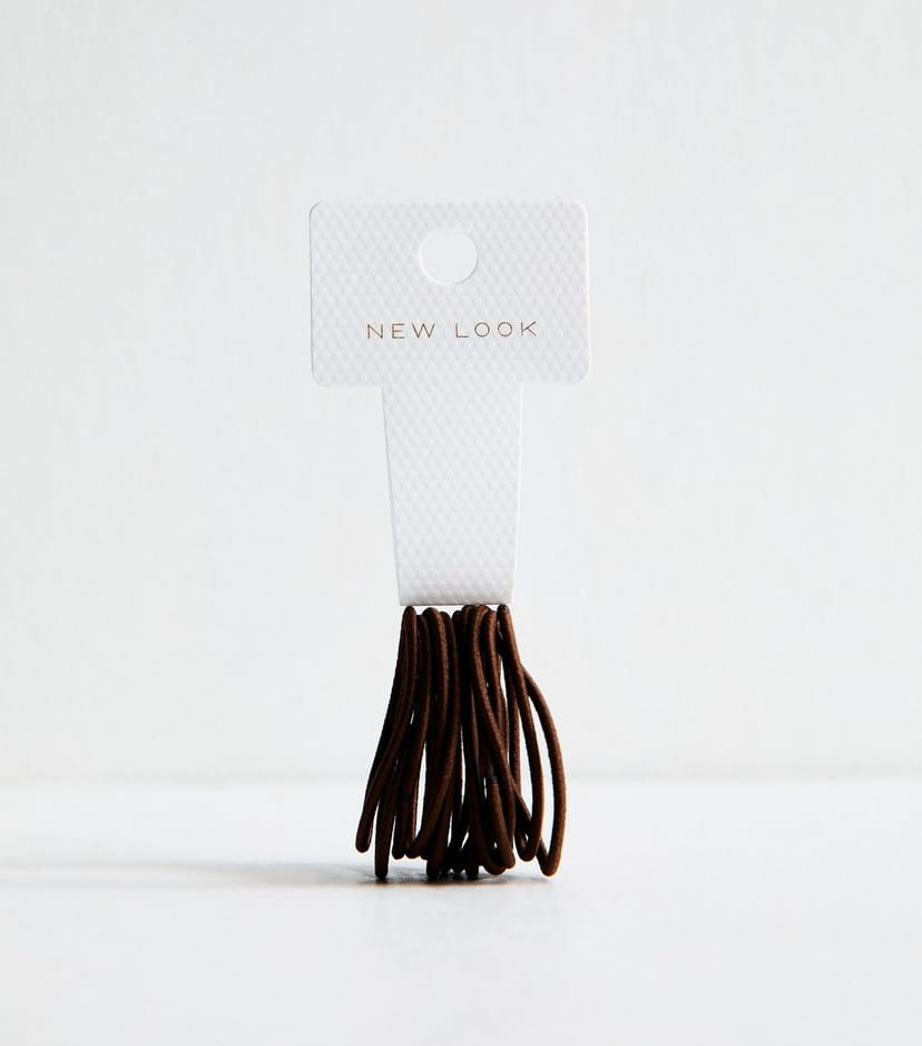 New Look Brown Pack of 15 Skinny Hair Bands New Look - 1