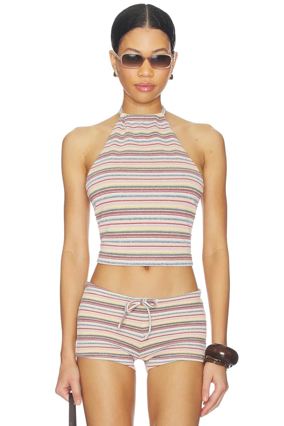 revolve Revolve Tiger Mist Multi Stripe Halter Top