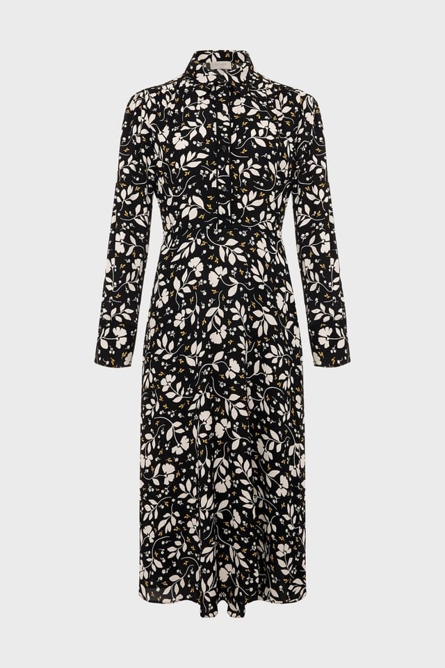 Hobbs London Hobbs London Women's Georgina Floral Shirt Dress in Black - 2