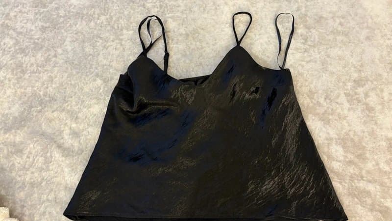 New Look Black silk top