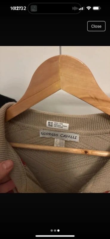 ASOS Beige Georgio Cavalli Knit Quarter Zip Jumper
