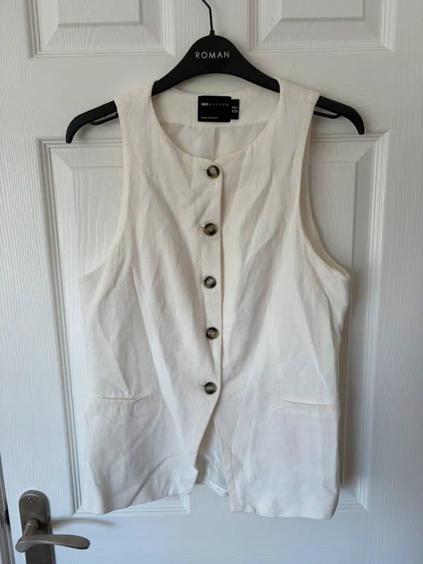 ASOS Asos cream linen waistcoat