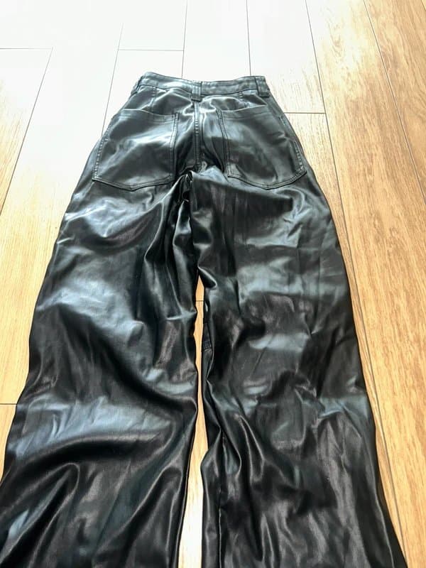 Bershka Bershka faux leather combat pants