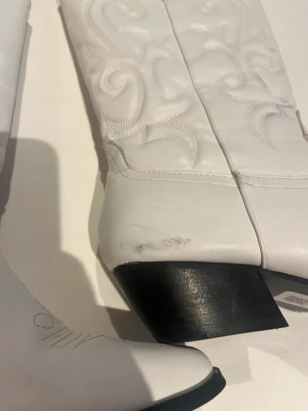 ASOS White Western Cowboy Boots – Embroidered – Size 6