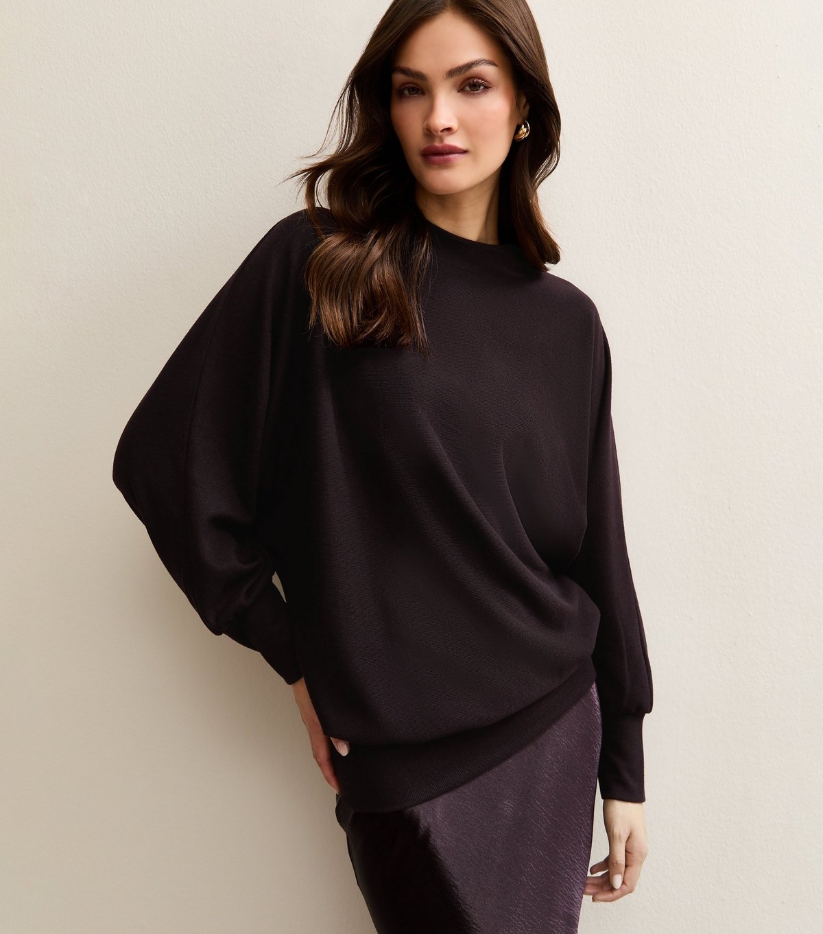 New Look Women's Tall Dark Purple Batwing Jumper New Look - 2