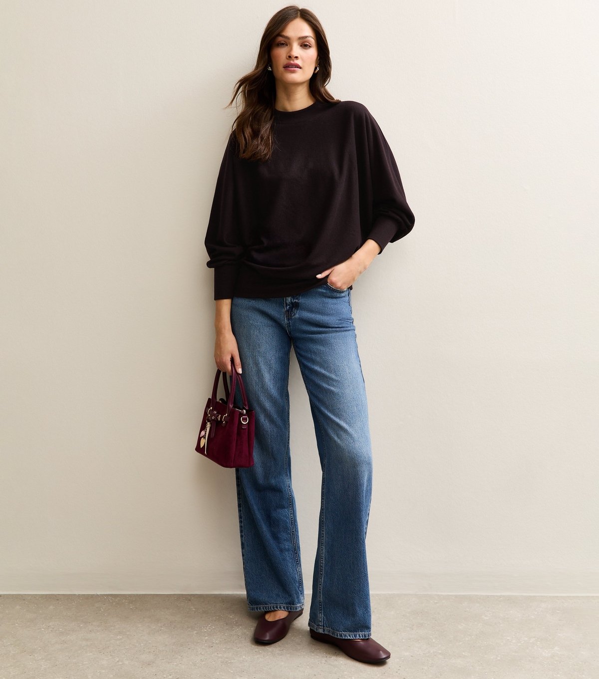 New Look Women's Tall Dark Purple Batwing Jumper New Look - 3