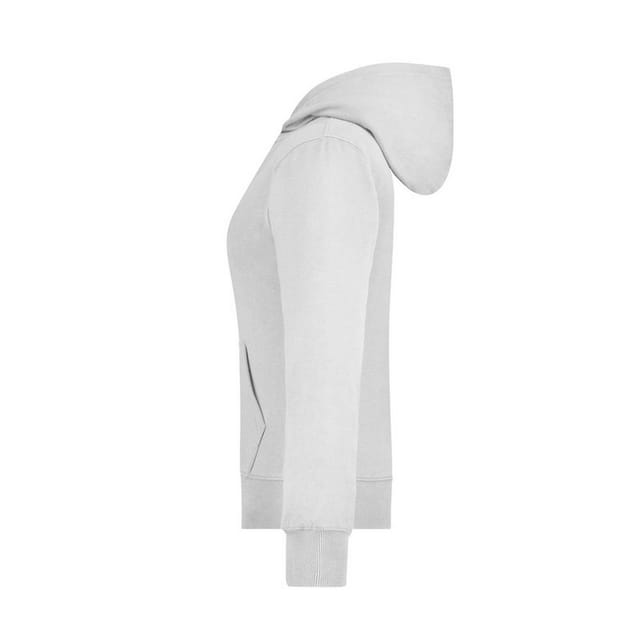 James and Nicholson James and Nicholson Women's Full Zip Hoodie in White - 3