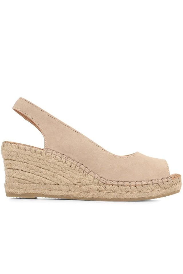 Jones Bootmaker Jones Bootmaker Women's Rosanna Slingback Wedges in Beige - 3