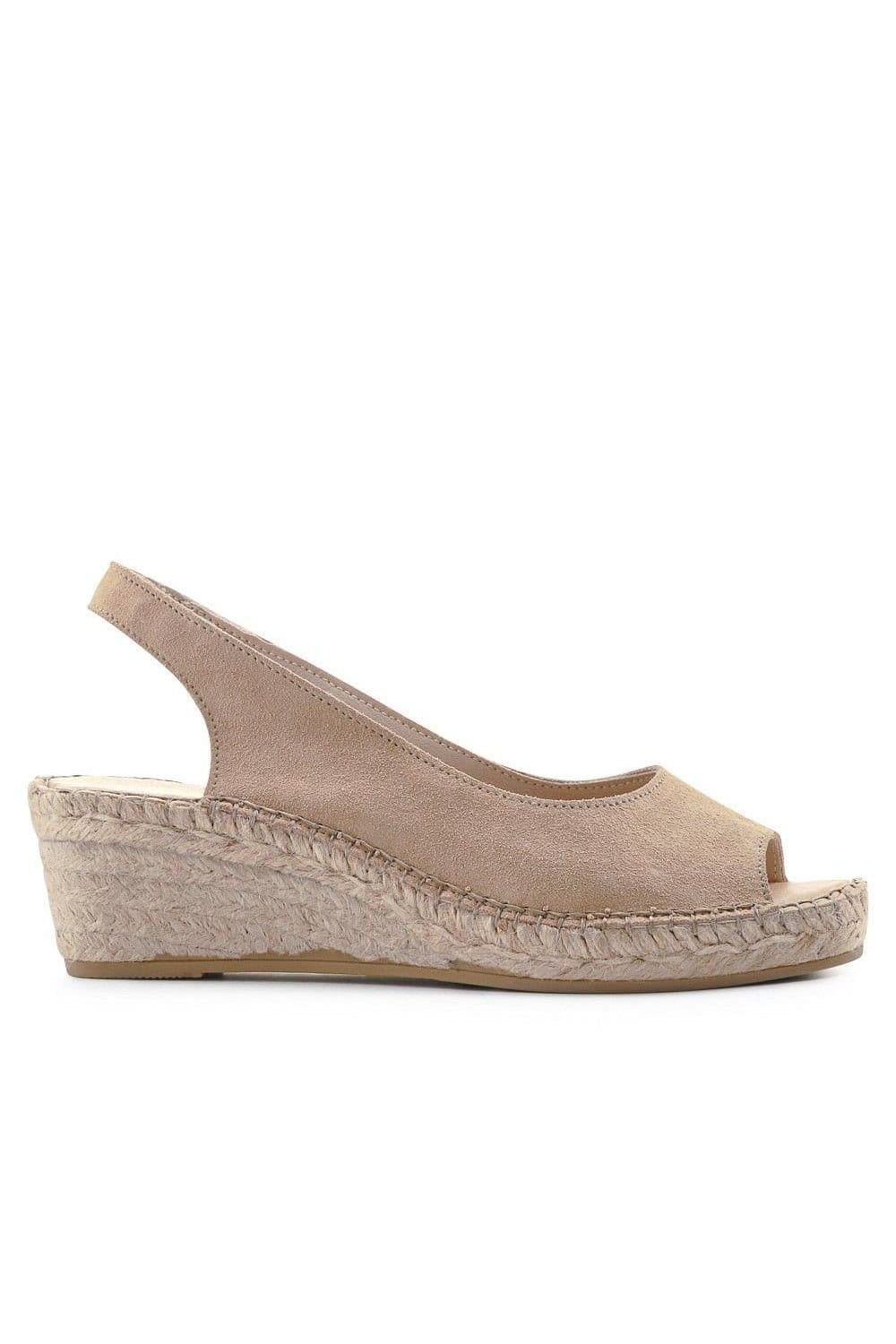Jones Bootmaker Jones Bootmaker Women's Rosanna Slingback Wedges in Beige - 4