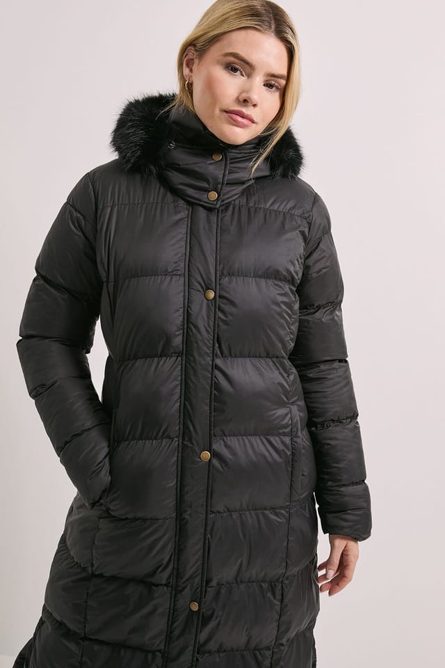 Dorothy Perkins Dorothy Perkins Women's Fur Trim Padded Puffer Coat in Black - 2