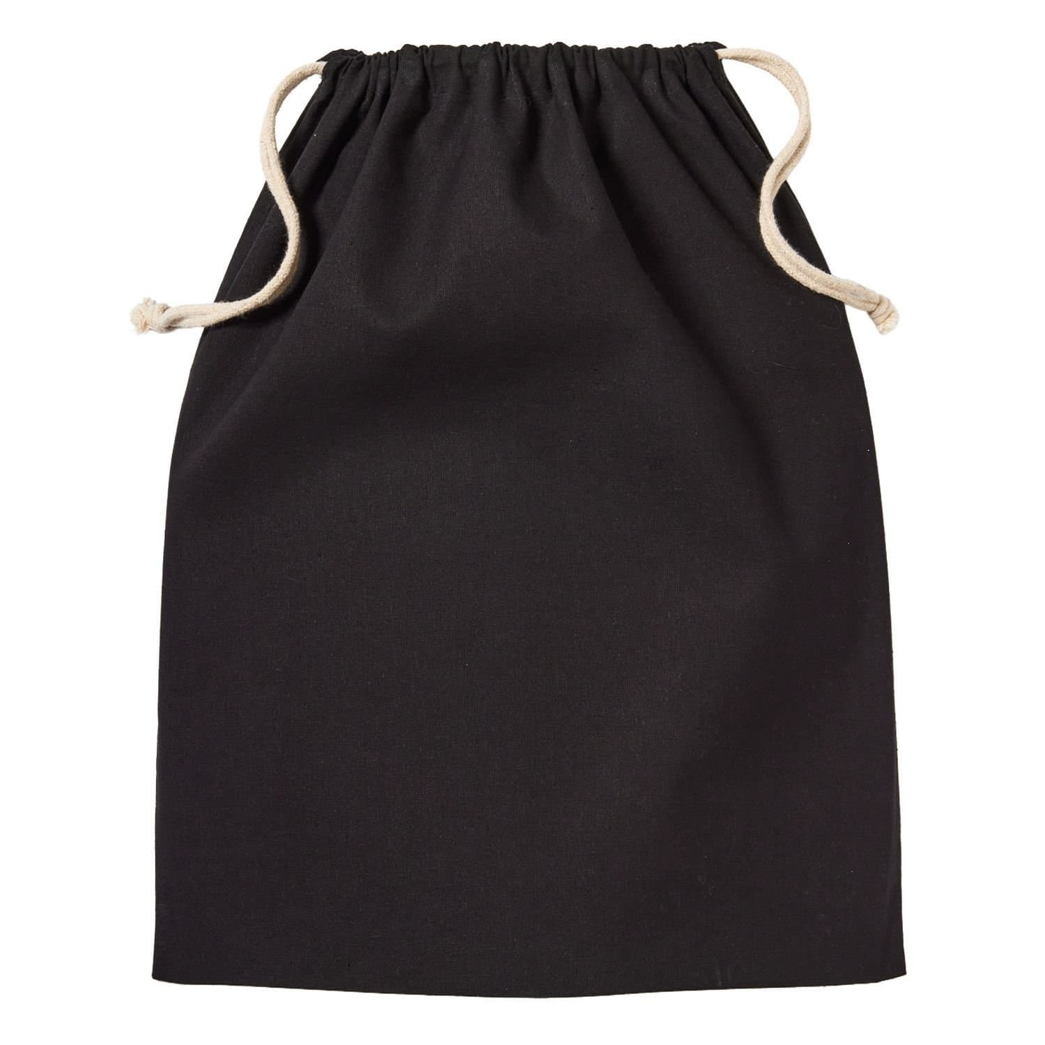Nutshell Nutshell Men's Plain Cotton Drawstring Bag in Black