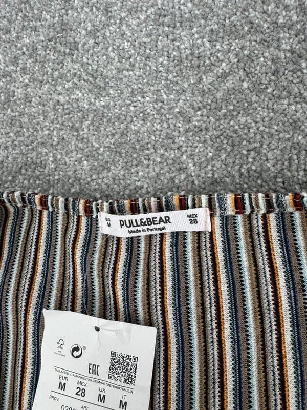 Pull & Bear Brand New Pull & Bear Stripe Tie Front Crop Top | Size M | Boho Festival Summer Holiday