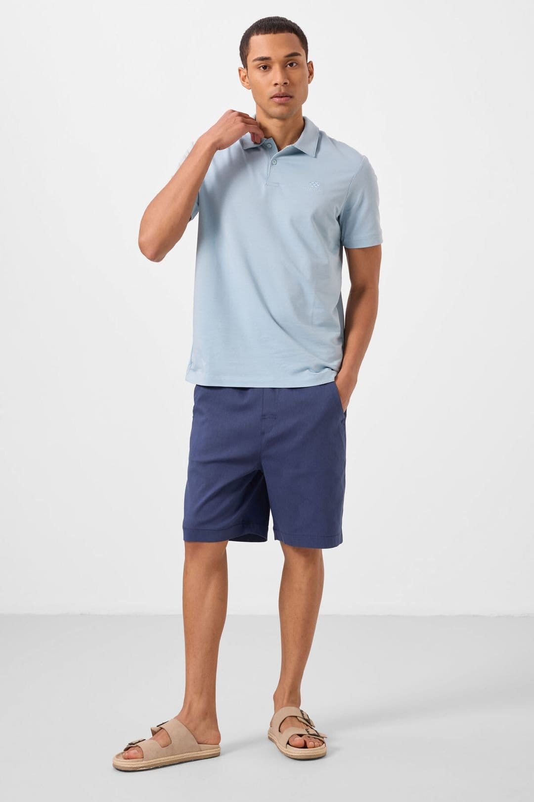Tommy Life Tommy Life Men's Regular Fit Chino Shorts in Navy - 4