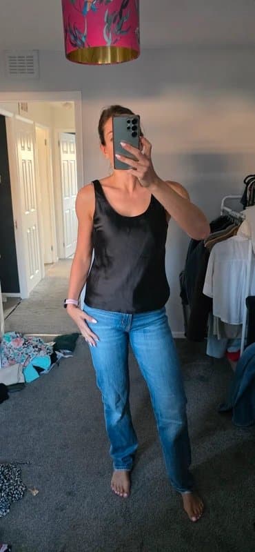 ASOS Design ASOS Design Black Satin Cami Top