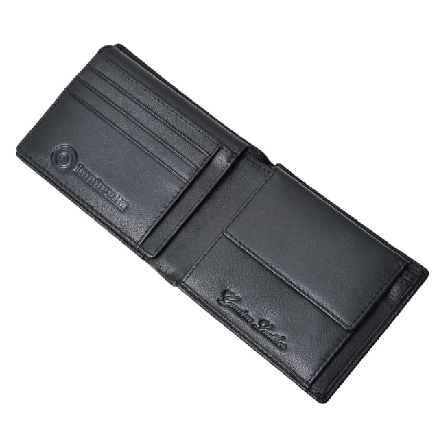 Lambretta Lambretta Men's Logo Leather Wallet in Black - 3