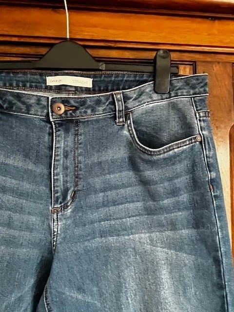 George George straight leg jeans size 16 blue high waist denim