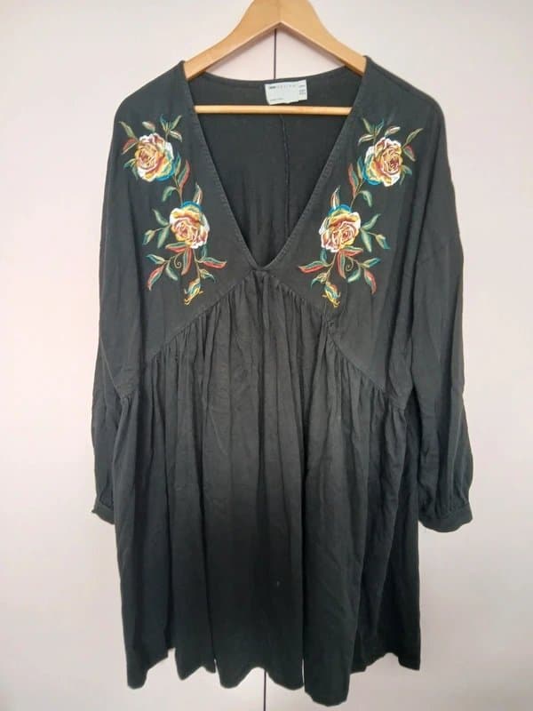 ASOS Design Asos Design Embriodered Smock Dress