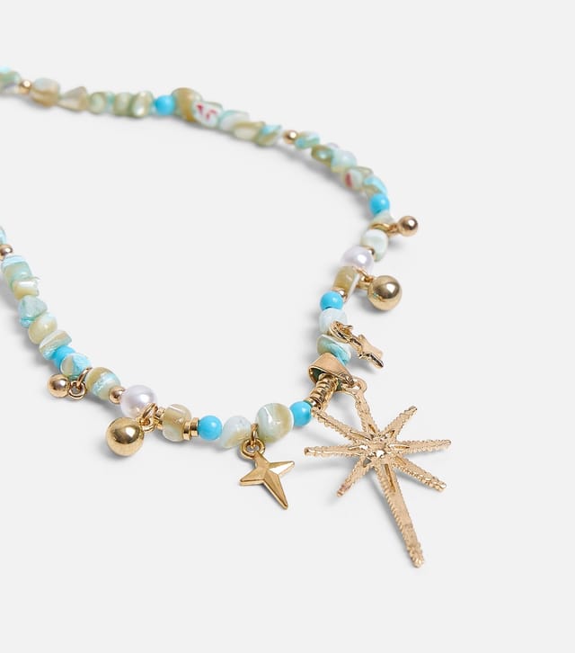 Public Desire Turquoise Beaded Star Pendant Necklace Public Desire New Look - 3
