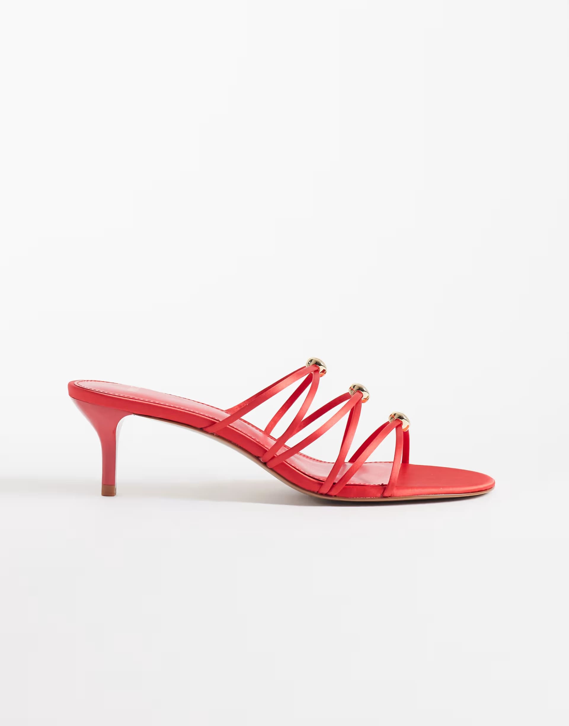 ASOS ASOS Red Hardware Detail Strappy Heeled Sandal