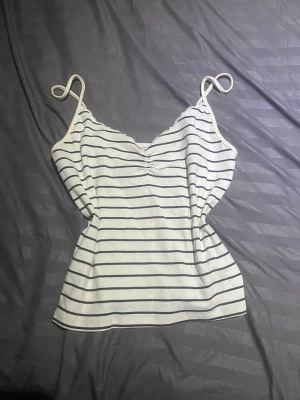 New Look Ladies pretty striped summer vest top | VGC | Size 18