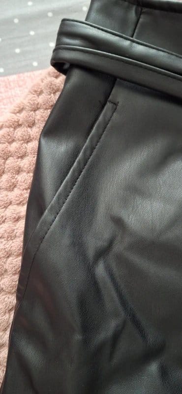 New Look Black Leather-Look Dress Shorts