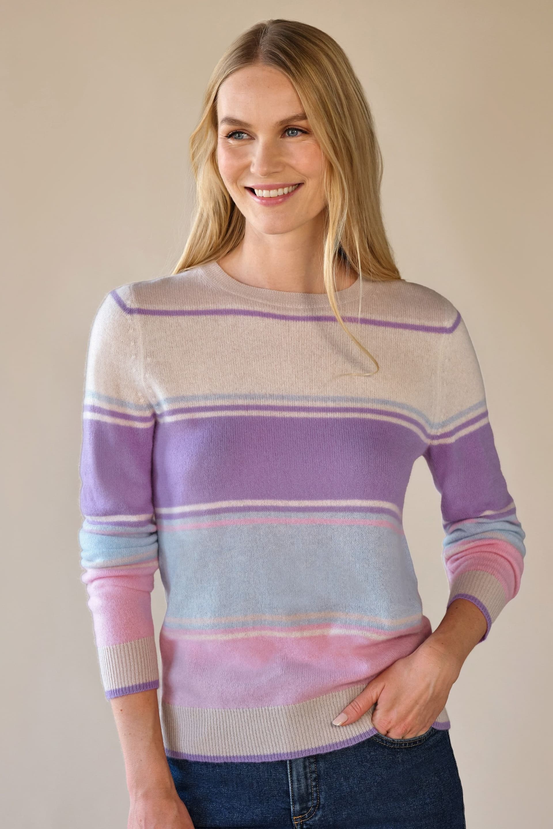 Pure Collection Pure Collection Women's Broad Stripe Gassato Jumper