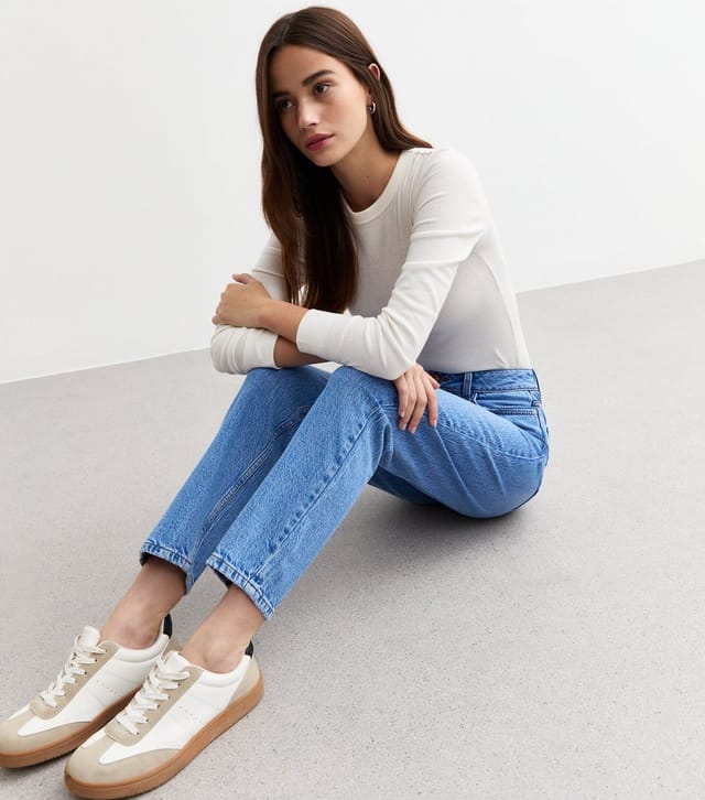 New Look Women's Blue Slim Fit Denim Mom Jeans New Look - 3