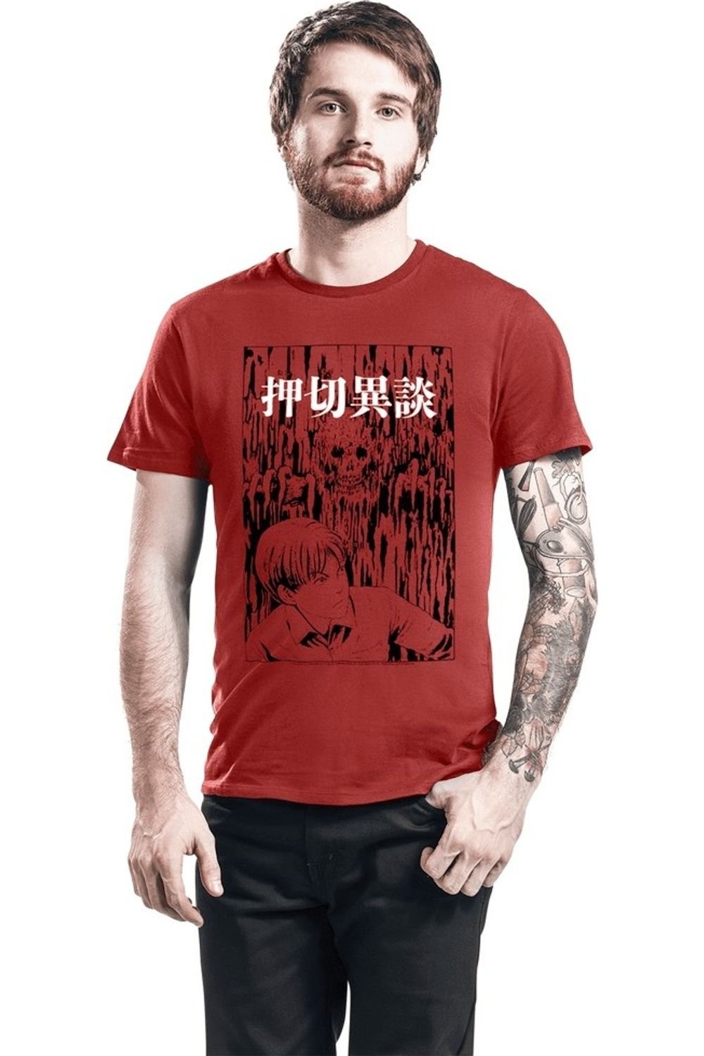 Junji-Ito Junji-Ito Men's Drips T-Shirt in Red - 2