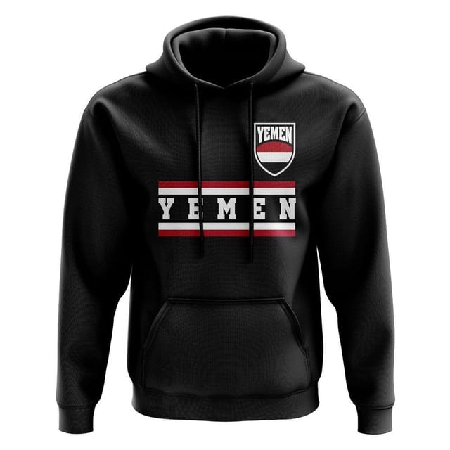 Yemen Yemen Men's Personalised Core Football Country Hoody in Black - 2