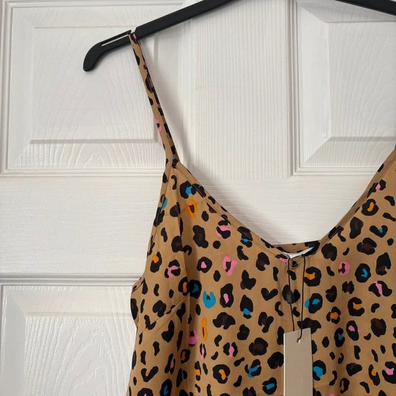 Never Fully Dressed BNWT Never Fully Dressed Leopard Confetti Cami Top Size M - 1