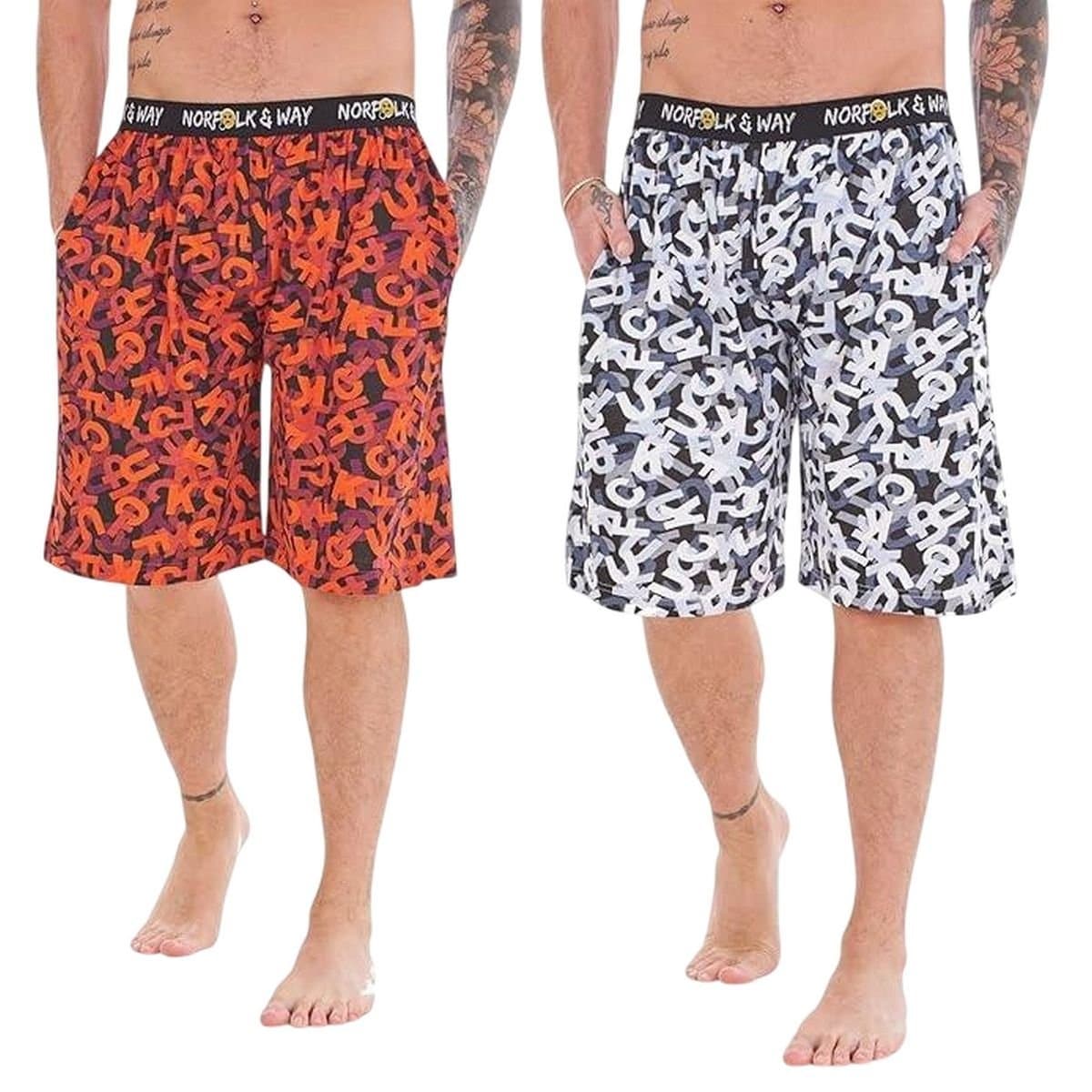 Norfolk Industries Norfolk Industries Men's Lounge Shorts Pack of 2 in White