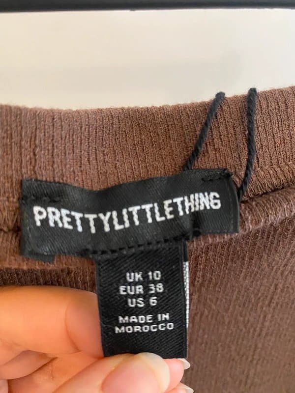 PrettyLittleThing Prettylittlething brown maxi skirt size 10