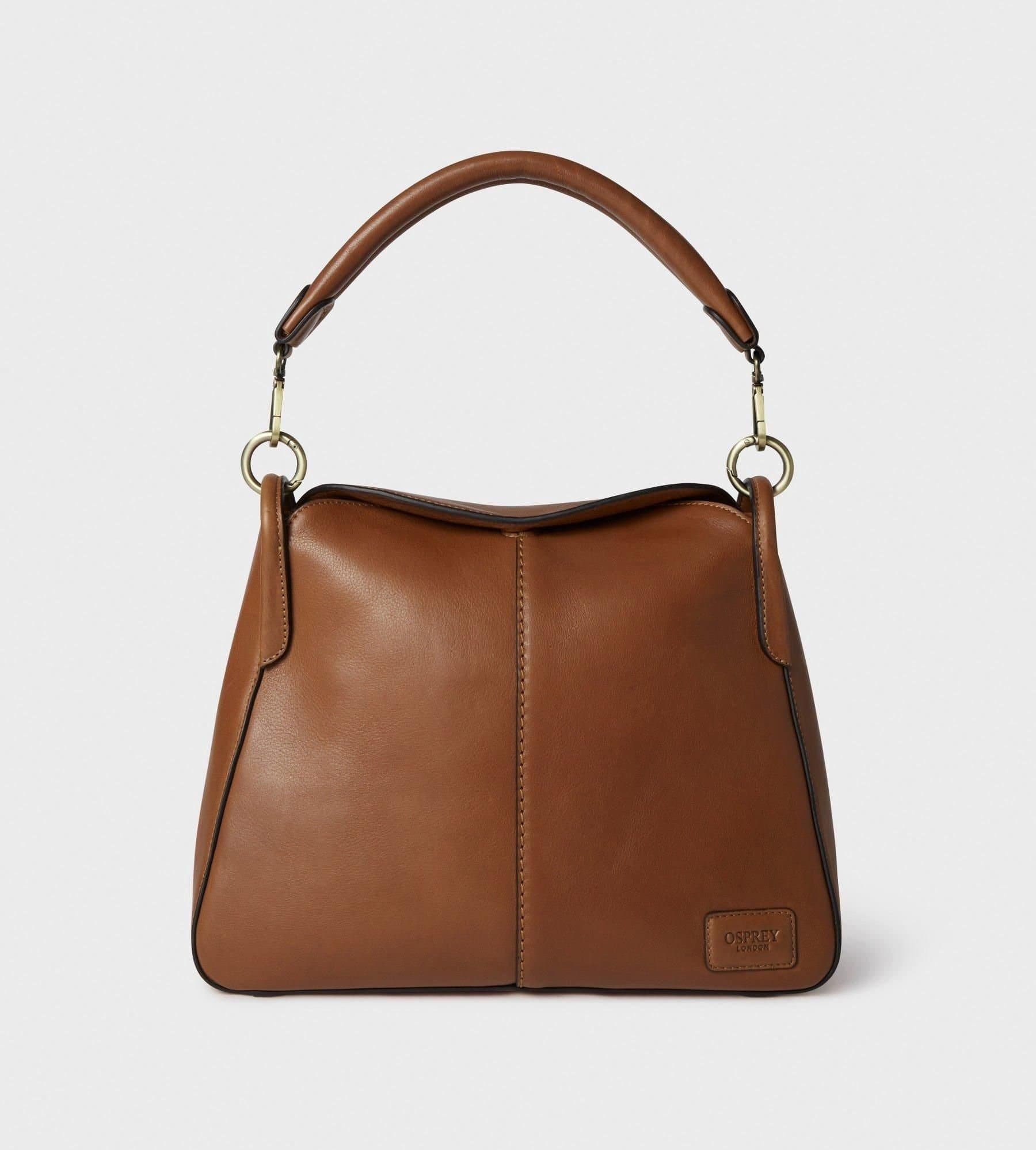 OSPREY LONDON Osprey London Tan Leather Shoulder Bag