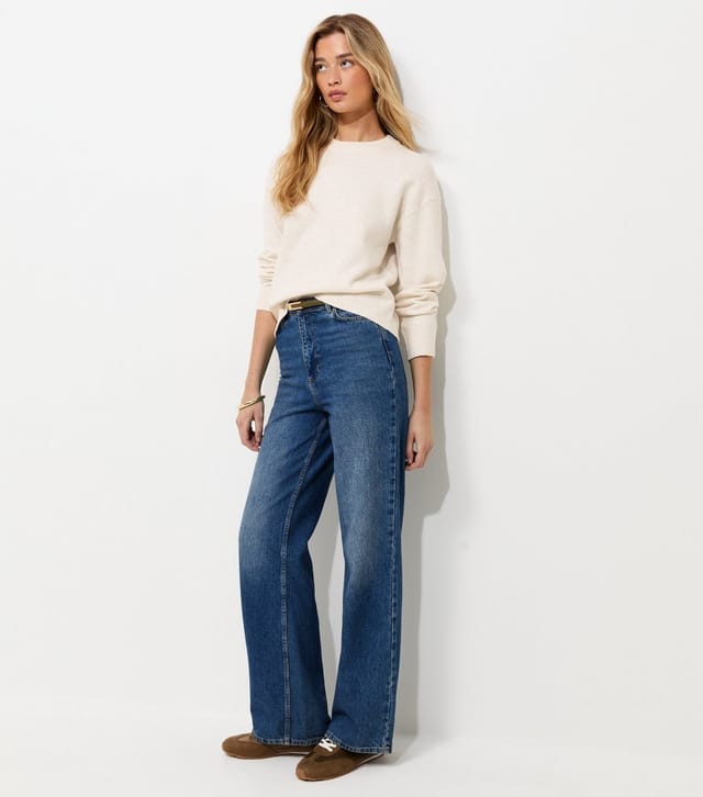 New Look Women's Tall Off White Midweight Crew Neck Jumper New Look - 3