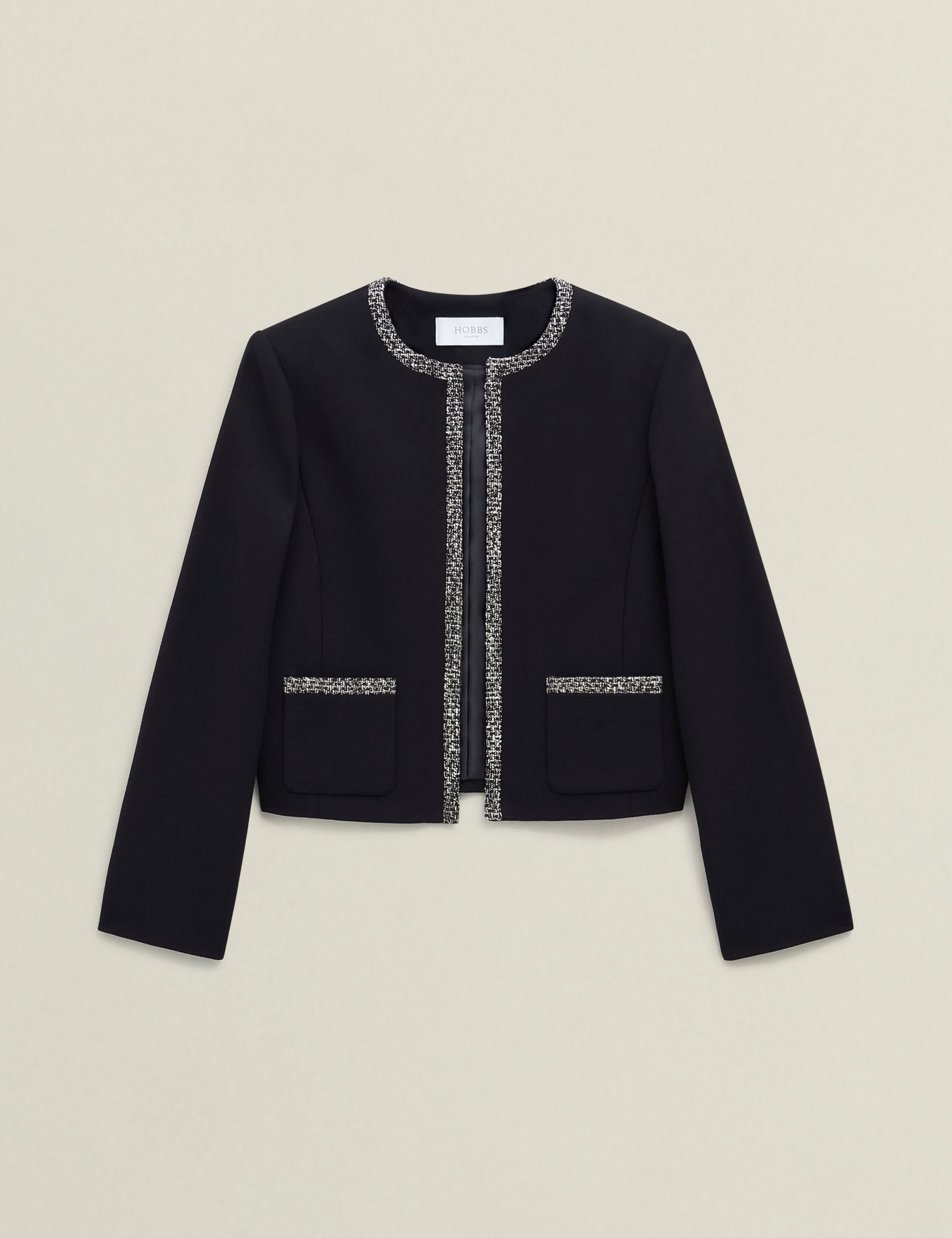 Hobbs London Hobbs London Women's Joyce Cropped Blazer Jacket in Black - 2