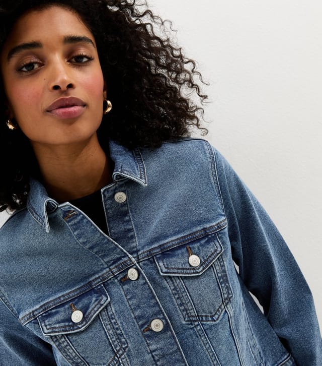 New Look Women's Blue Mid Wash Denim Jacket New Look - 2