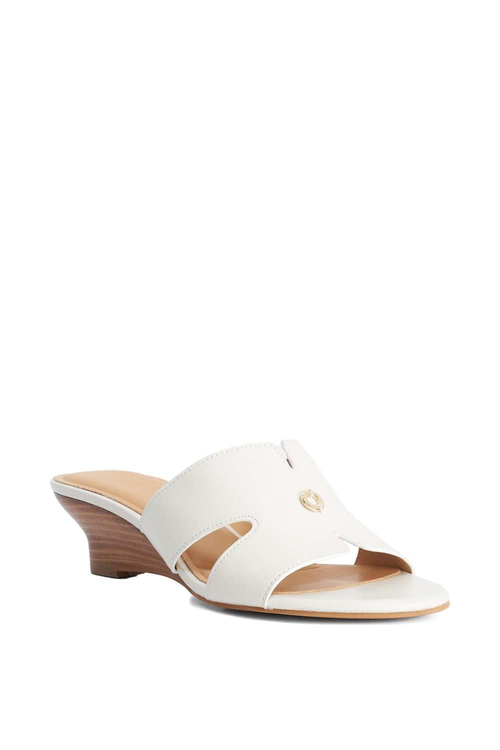 Dune London Dune London Women's Wide Fit 'Kacie' Leather Wedges in White - 2