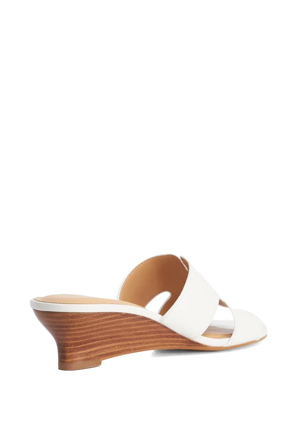 Dune London Dune London Women's Wide Fit 'Kacie' Leather Wedges in White - 3