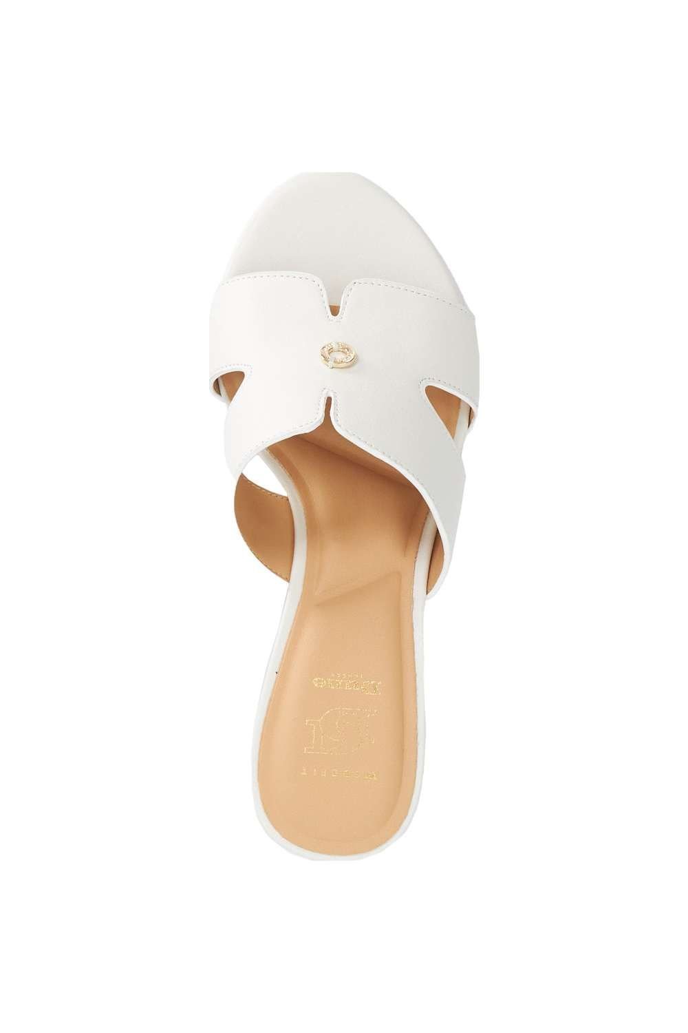 Dune London Dune London Women's Wide Fit 'Kacie' Leather Wedges in White - 4