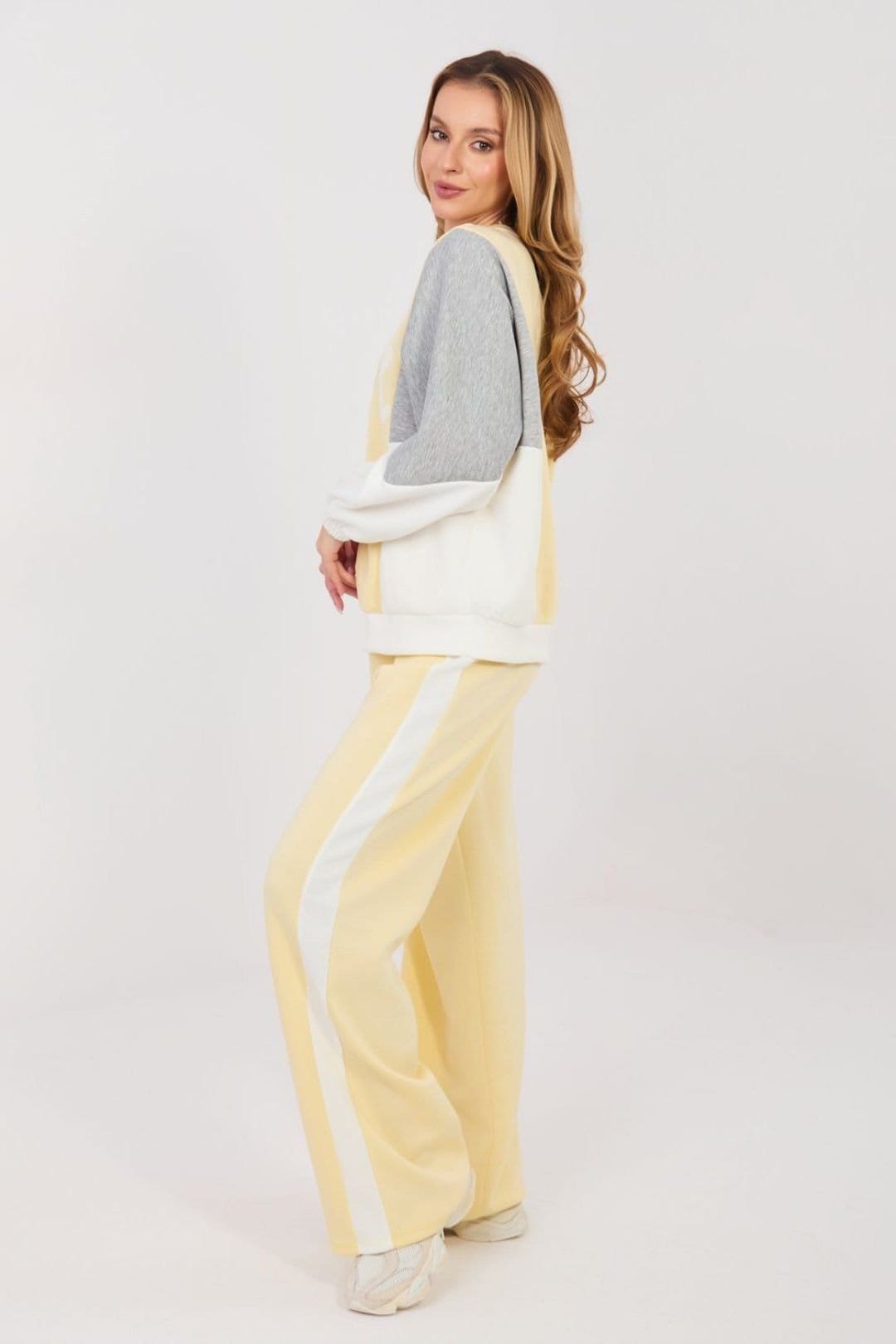 Love Lace Love Lace Women's Soft Touch Sequin Logo Tracksuit Set in Yellow - 4