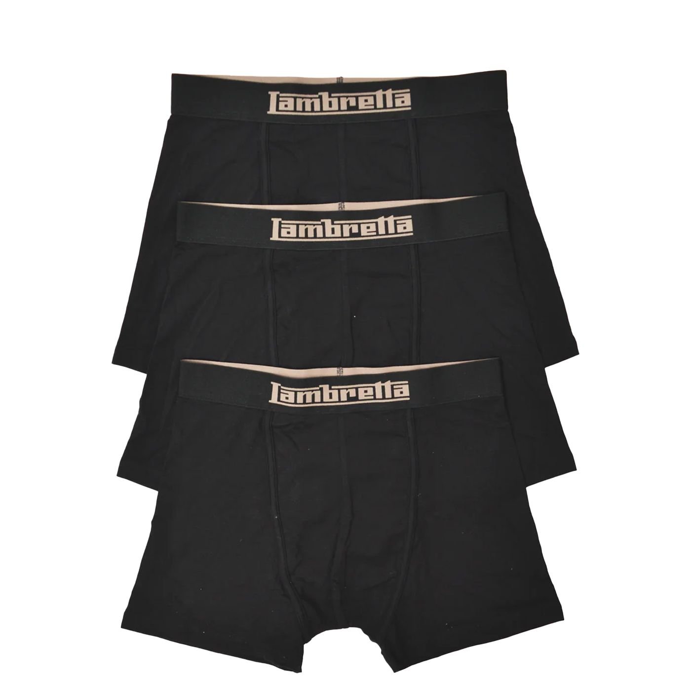 Lambretta Lambretta Men's Essential Boxer Shorts (Pack of 3) in Black - 3