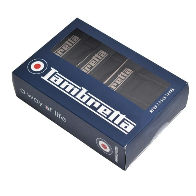 Lambretta Lambretta Men's Essential Boxer Shorts (Pack of 3) in Black - 3